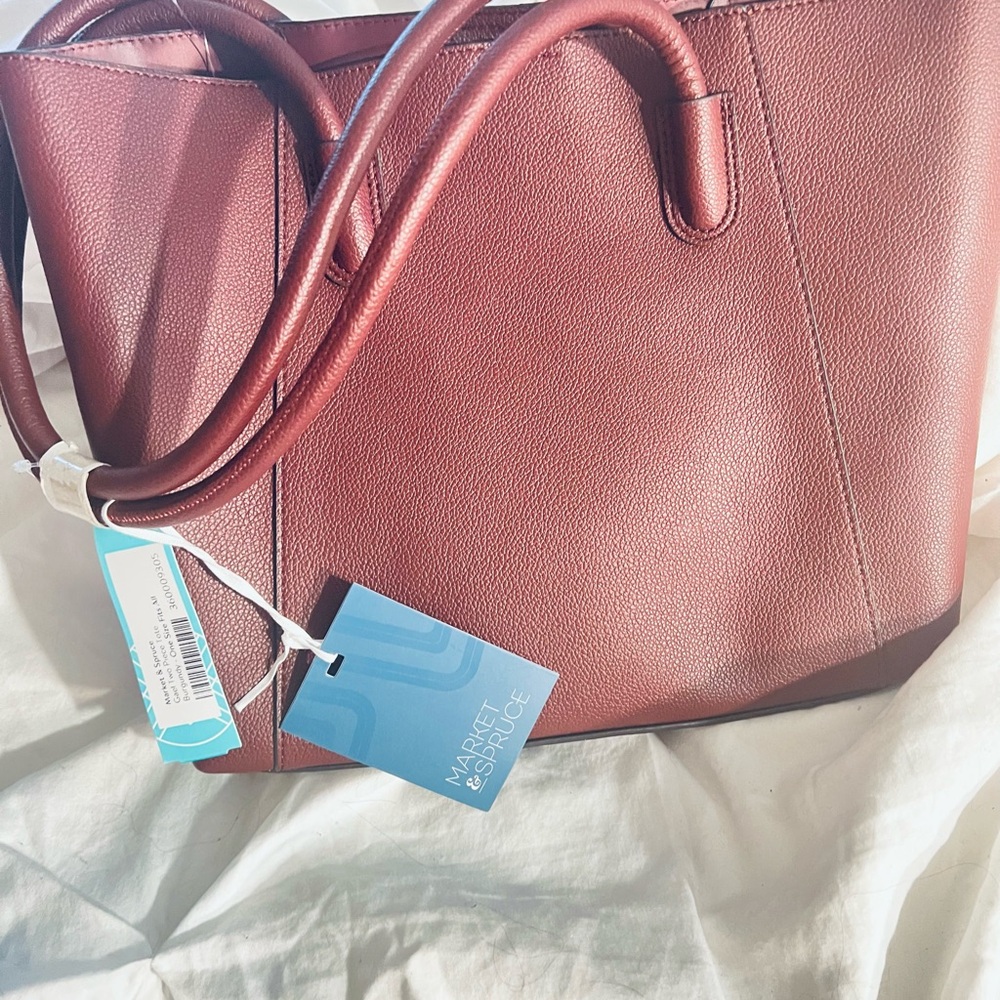 Market & Spruce Maroon Tote Bag